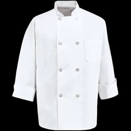 Chef Designs Eight Pearl Button Chef Coat