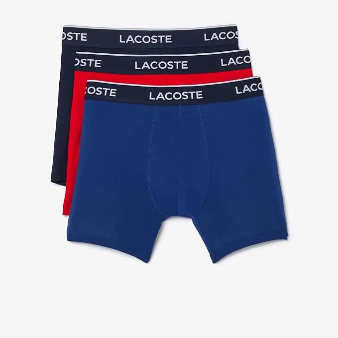 Lacoste Men's Essential 3 Pack Allover Croc Boxer Briefs