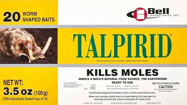 Talpirid Mole Bait - 20 Worms