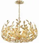 Crystorama Broche 6 Light Antique Chandelier