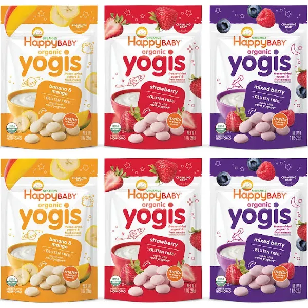 Organics Baby Snacks, Yogis, Freeze Dried Yogurt &amp; Fruit Snacks, Gluten Free Sna