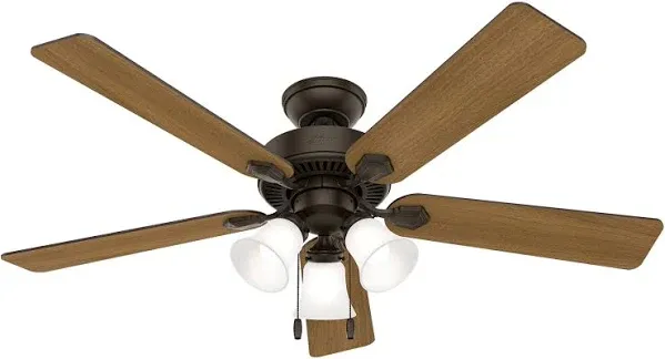 Hunter Swanson 44" Ceiling Fan with Lights, New Bronze 52781