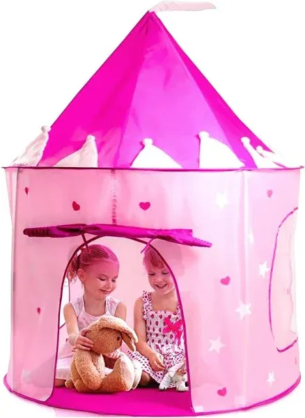 Play22 Play Tent Princess Castle Pink - Features Glow in The Dark Stars - Por...