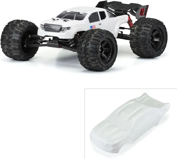 Pre-Cut Brute Bash Armor White Body-Arrma Kraton PRO352115 Car/Truck Bodies Wing