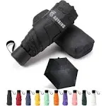  Travel Umbrella Mini Umbrellas for Rain Sun&amp;Rain 34 Inches B1.1 Black