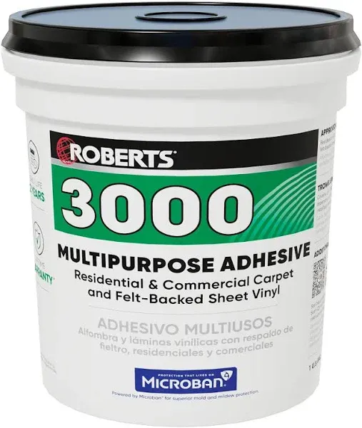 Roberts 3000 Series 3000-1 Multi-Purpose Adhesive, Creamy Tan, 1 gal Pail