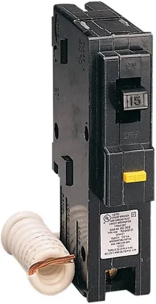 Square D Homeline Series Circuit Breaker 15-Amp 120/240-Volt 1-Pole Non-Neutral