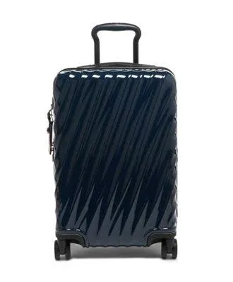 Navy 19 Degree International Expandable 4 Wheel Carry-On Suitcase