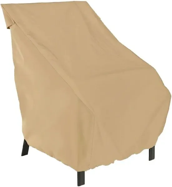 Classic Accessories Terrazzo Brown Polyester High Back Patio Chair Cov