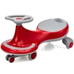 Wiggle Car Ride-On Toy with Flashing Wheels Red