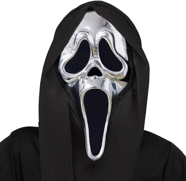 Fun World Officially Licensed Ghost Face Chrome Plated Mask