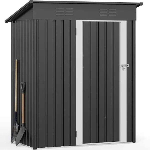 Dwvo 6x4ft Metal Outdoor Storage Shed