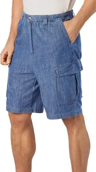 KingSize Men's Big & Tall Knockarounds 8" Full-Elastic Cargo Shorts