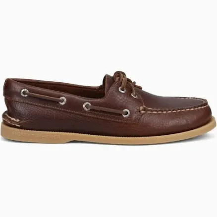 Sperry Men's Authentic Original 2-Eye Seasonal Boat Shoe, Cream Debossed, 6