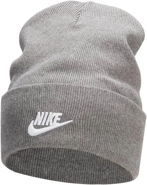 Nike Peak Tall Cuff Futura Beanie Knit Hat Carbon Heather Gray New With Tag!