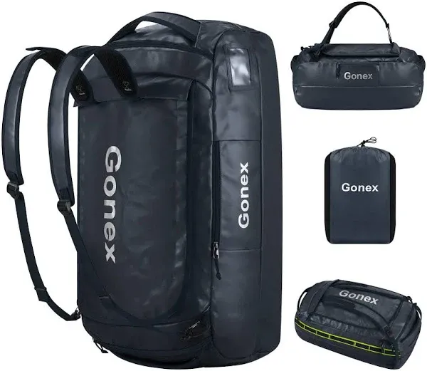 Gonex 80L Water Repellent Duffle Bag | Convertible Travel Backpack