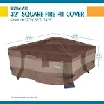 Duck Covers UFPS3232 32 in. Duck Covers Ultimate Square Fire Pit Cover - Moch...