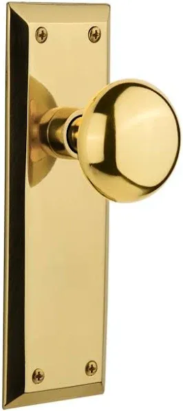 Nostalgic Warehouse New York Door Knob with Plate