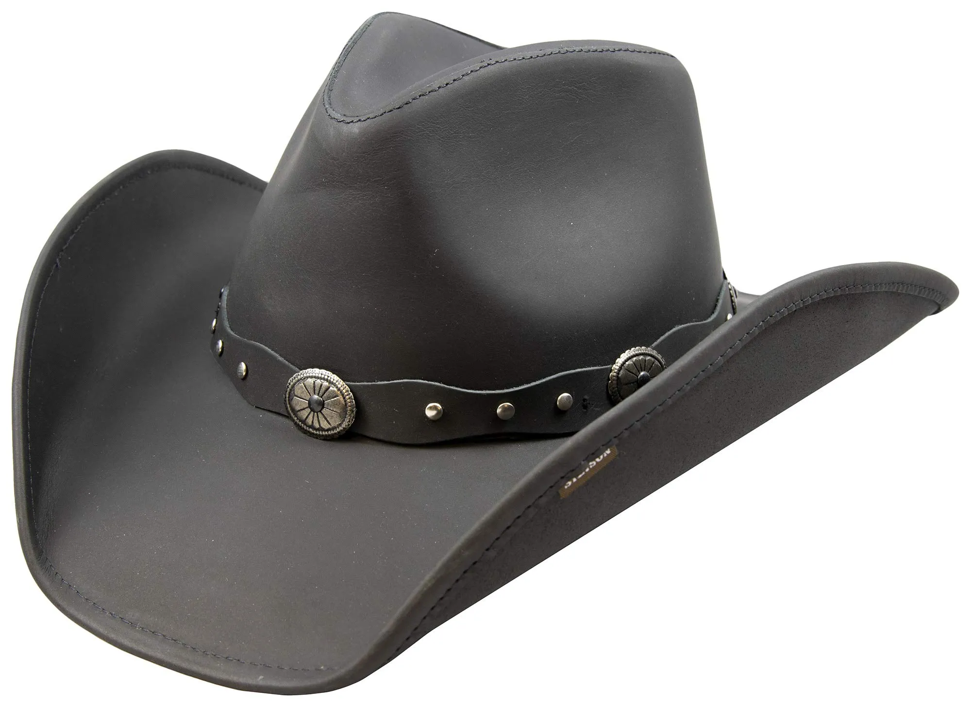 Stetson Men's Cowboy, Black Leather, Large