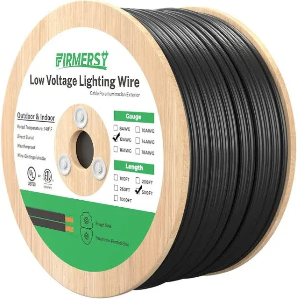 12/2 Low Voltage Wire Outdoor Landscape Lighting Cable 100 Feet