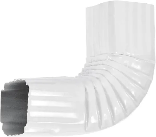 Downspout Gutter Elbows （Positive Elbow，90 Degrees 3x2 3x2 90° Style A White