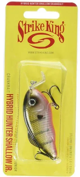 Strike King Shallow Hybrid Hunter Jr. Crankbait - Chartreuse/Black Back