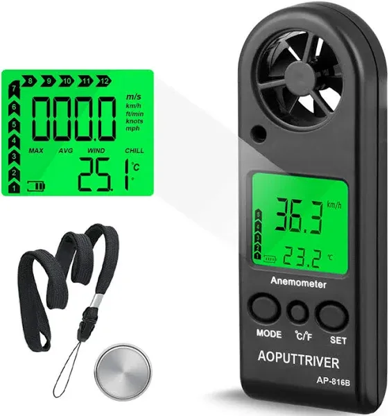 Digital Anemometer with Wind Speed Meter