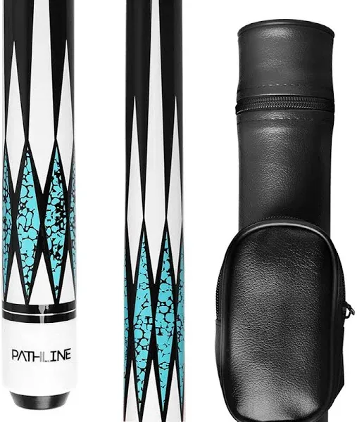 Pathline PLN Pool Cue Kit 58 inch Canadian Maple Billiard Pool Stick and Hard Case