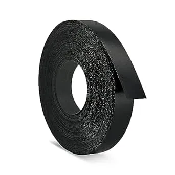 Black Melamine Edge Banding Tape 1 1/2 inch x 25 ft Iron On Adhesive Wood Edging Veneer Trim Laminate Cabinate Furniture Plywood Formica Shelf Table Countertop Repair Flexible Edgebanding Strip Roll