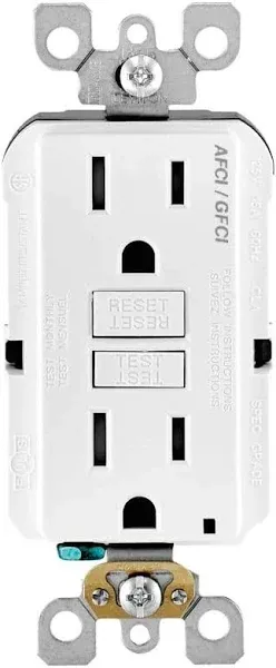 Leviton AGTR1-0KW AFCI-GFCI Dual Function Outlet