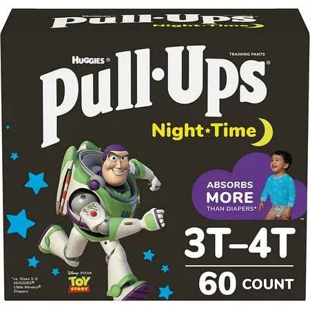 HUGGIES Pull up Training Pant Night-Time ToyStory 12hr Protection Boys 3T-4T 72c