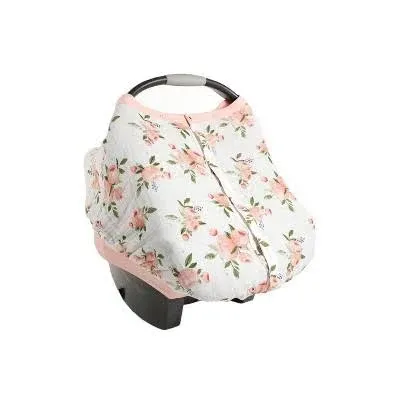 Cotton Muslin Car Seat Canopy-Taupe Cross