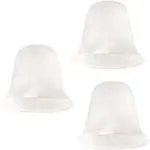 Eumyviv 3 Pack Bell Shaped Alabaster Glass Lamp Shade Replacement with 1-5/8-inch Fitter Opening for Ceiling Fan Light Kit Wall Sconce Pendant Light Fixture A00076