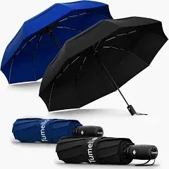 Tumella Strongest Windproof Travel Umbrella, Small Strong but Light Portable and Automatic Folding Rain Umbrella