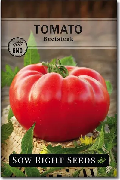 Sow Right Seeds Beefsteak Tomato Seeds for Planting Non-GMO Heirloom Packet with Instructions to Plant a Home Vegetable Garden