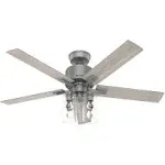 Hunter 52310 Techne Matte Silver LED 52" Ceiling Fan