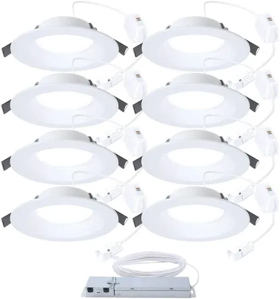 Halo RLQL6069SE010DM-8PK Direct Mount LED Canless Installation-8 Pack, Selectable 2700K, 3000K, 3500K, 4000K, 5000K CCT RL Quicklink Low Voltage