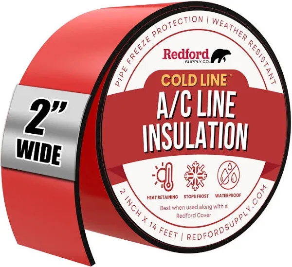 Redford Supply Co. 2 Inch Pipe Insulation Tape Weather Resistant Water Pipe Wrap Tape