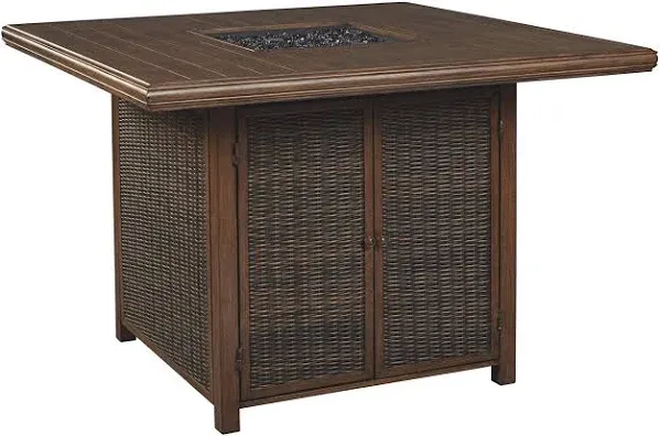 Ashley Furniture Paradise Trail Bar Table with Fire Pit