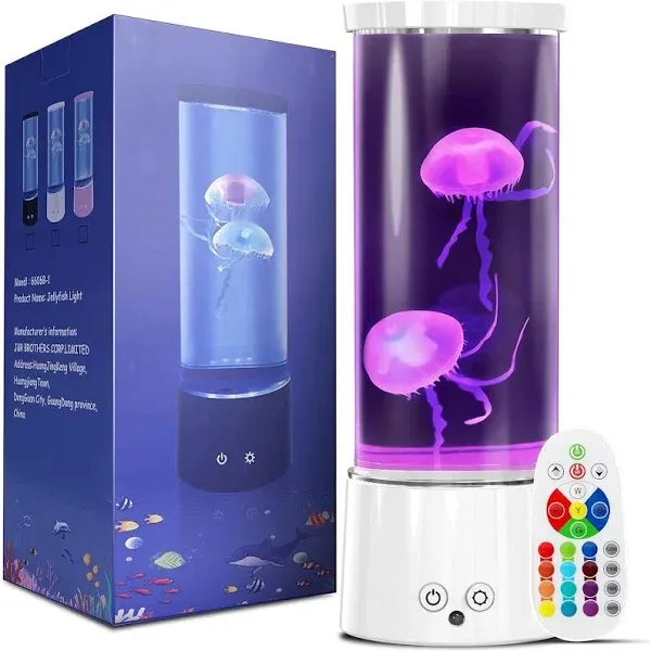 Jellyfish Lamp, 17 Color Changing Jelly Fish Tank Mood Lamps for 11.5&#034; White