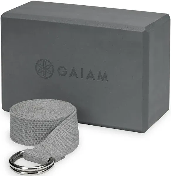 Gaiam Block & Strap Combo