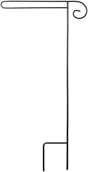 Briarwood Lane Wrought Iron Black Garden Flag Stand