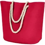 BAGedge BE256 Polyester Canvas Rope Tote - Red - Os