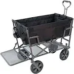 Mac Sports Double Decker Collapsible Outdoor Cart Utility Garden Wagon, Black