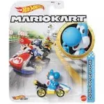 Hot Wheels Mario Kart 1:64 Scale Light-Blue Yoshi Standard Kart Collectible Vehicle