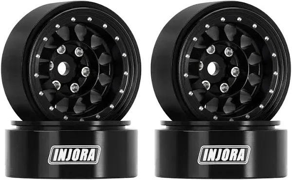 INJORA 1.0 Plus Aluminium Beadlock Wheels for 1/24 1/18 RC Crawler