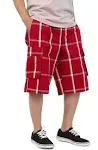 Ma Croix Mens PLAID SHORTS Cargo Pants Casual Comfort Fit S-5XL