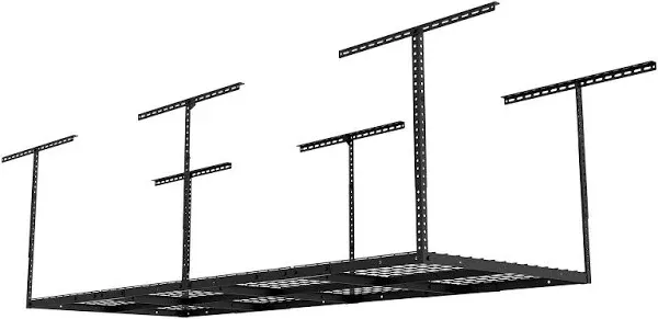 FLEXIMOUNTS Overhead Garage Storage Rack Adjustable Garage Storage Organization