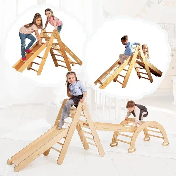 Goodevas 4 in 1 Montessori Climbing Set - Chocolate Color