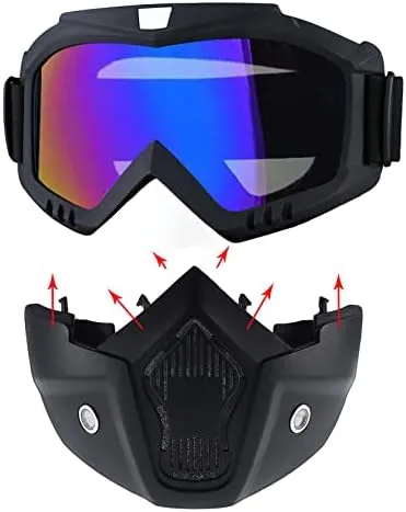 Paintball Anti Fog,Tactical Full Ski Goggles Detachable Adjustable,Mot<wbr/>orcycle...